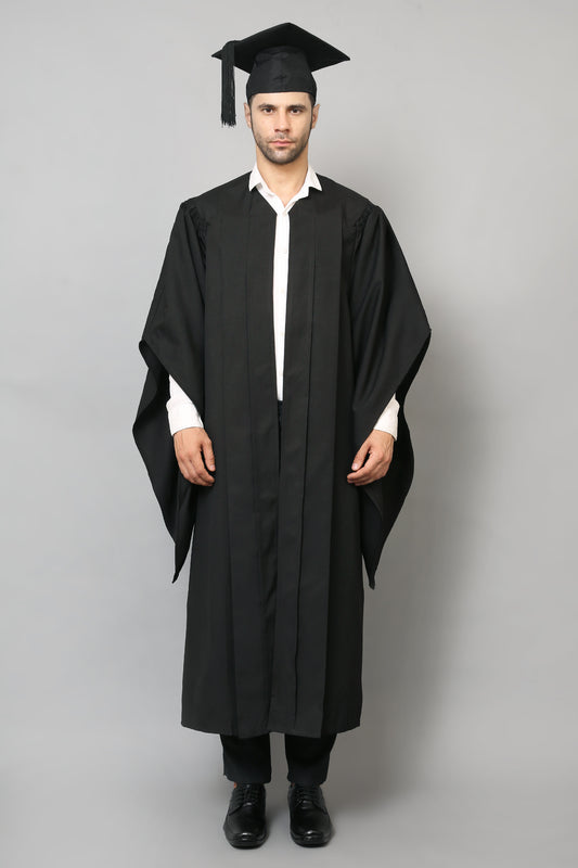 UK CLASSIC BA Cap Gown & Tassel | Elasticated  Back And Shoulder