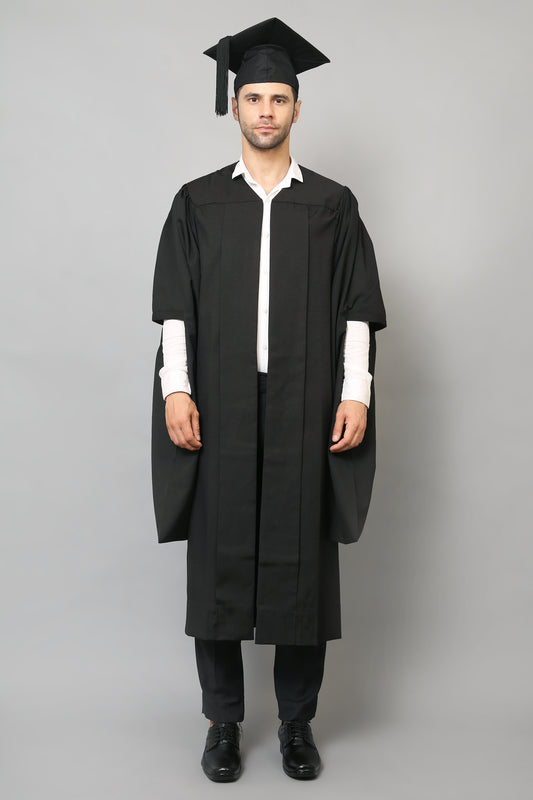 AUS ECONOMY MA Cap Gown & Tassel | Gathered Back And Shoulder