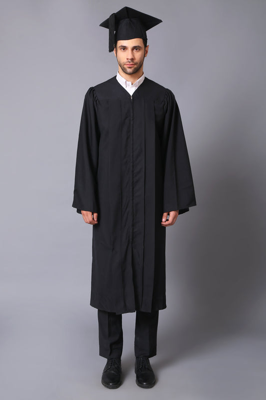 US ECONOMY BA Cap Gown & Tassel | Gathered Back And Shoulder