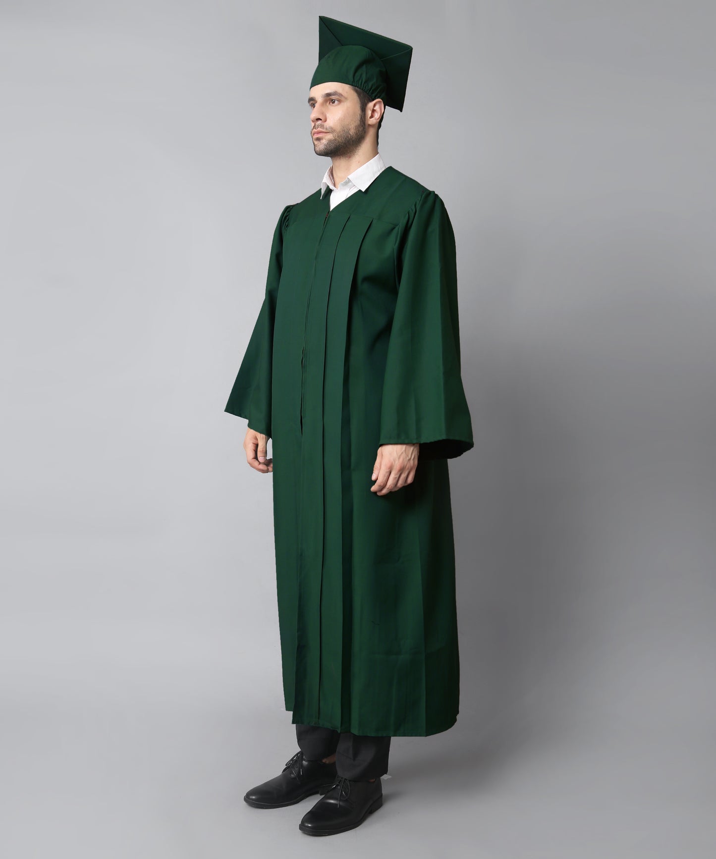 Dark Green  High School Graduation Gown & Cap Tassel