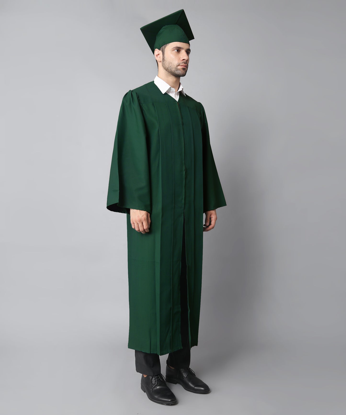 Dark Green  High School Graduation Gown & Cap Tassel