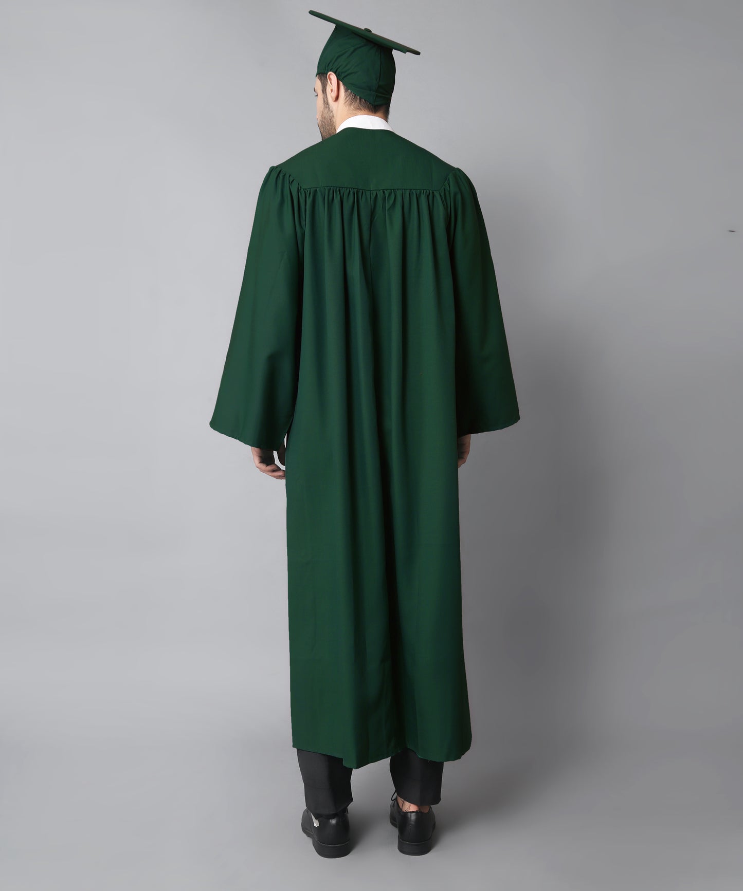 Dark Green  High School Graduation Gown & Cap Tassel