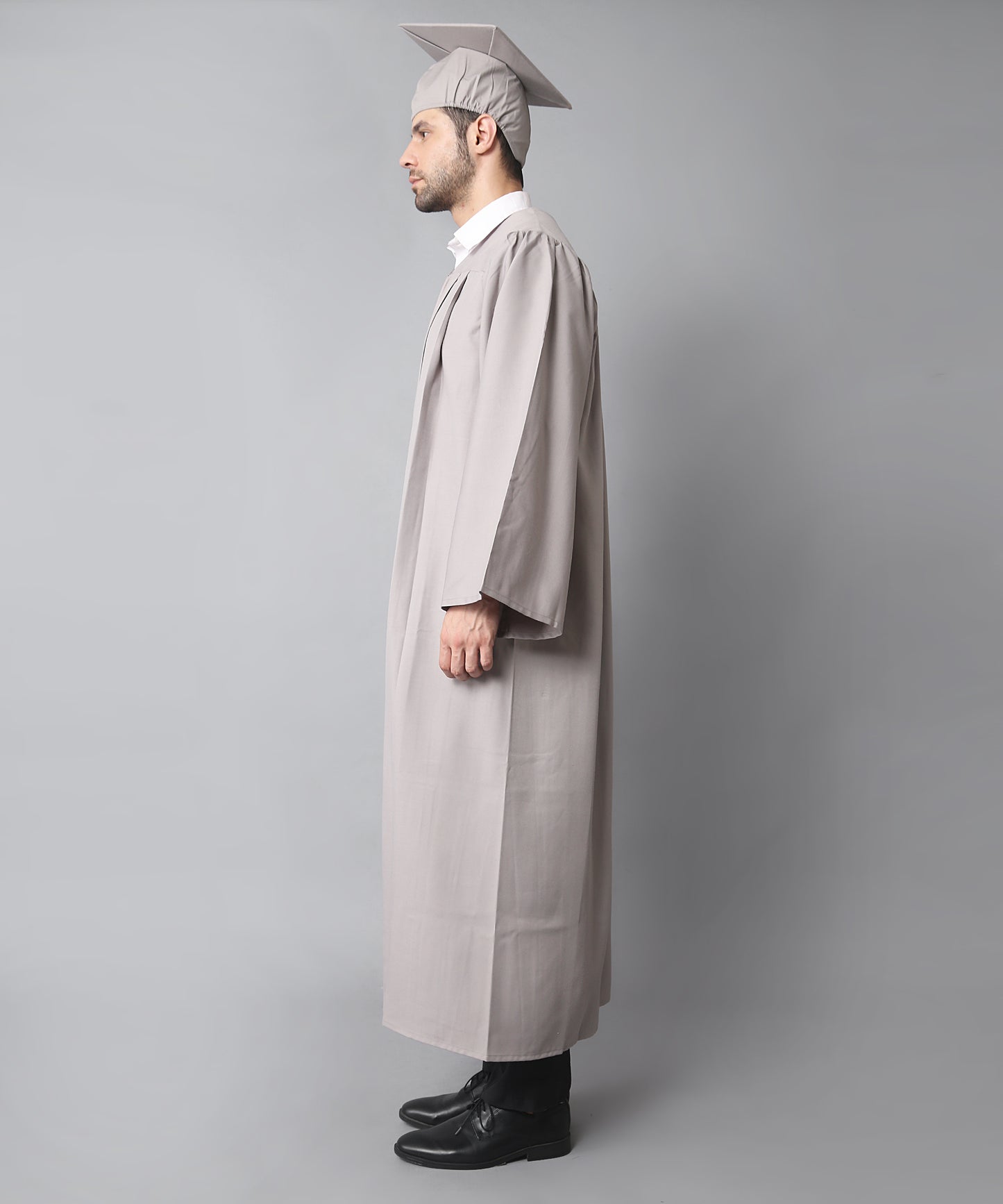 Grey High School Graduation Gown & Cap Tassel