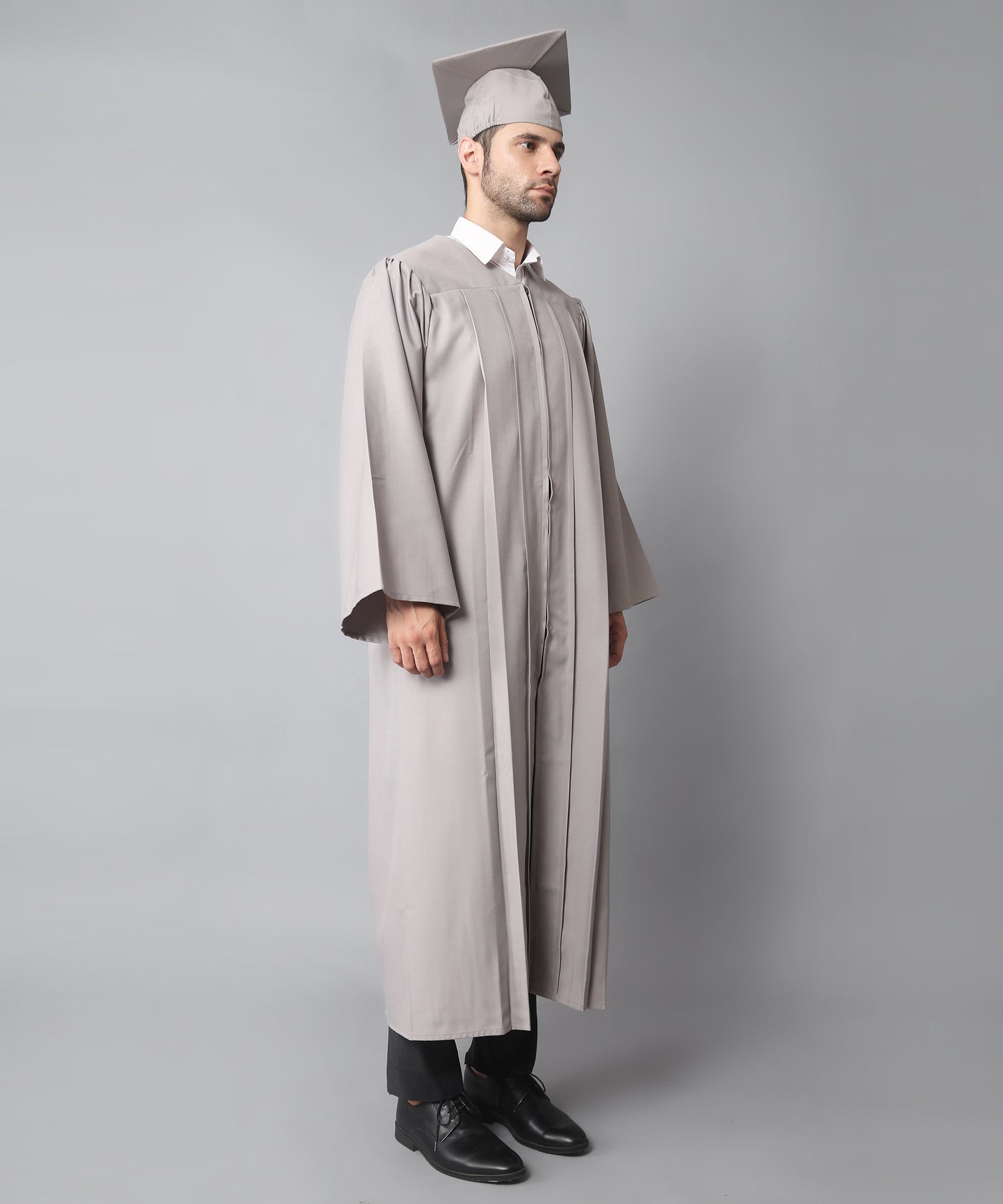 Grey High School Graduation Gown & Cap Tassel