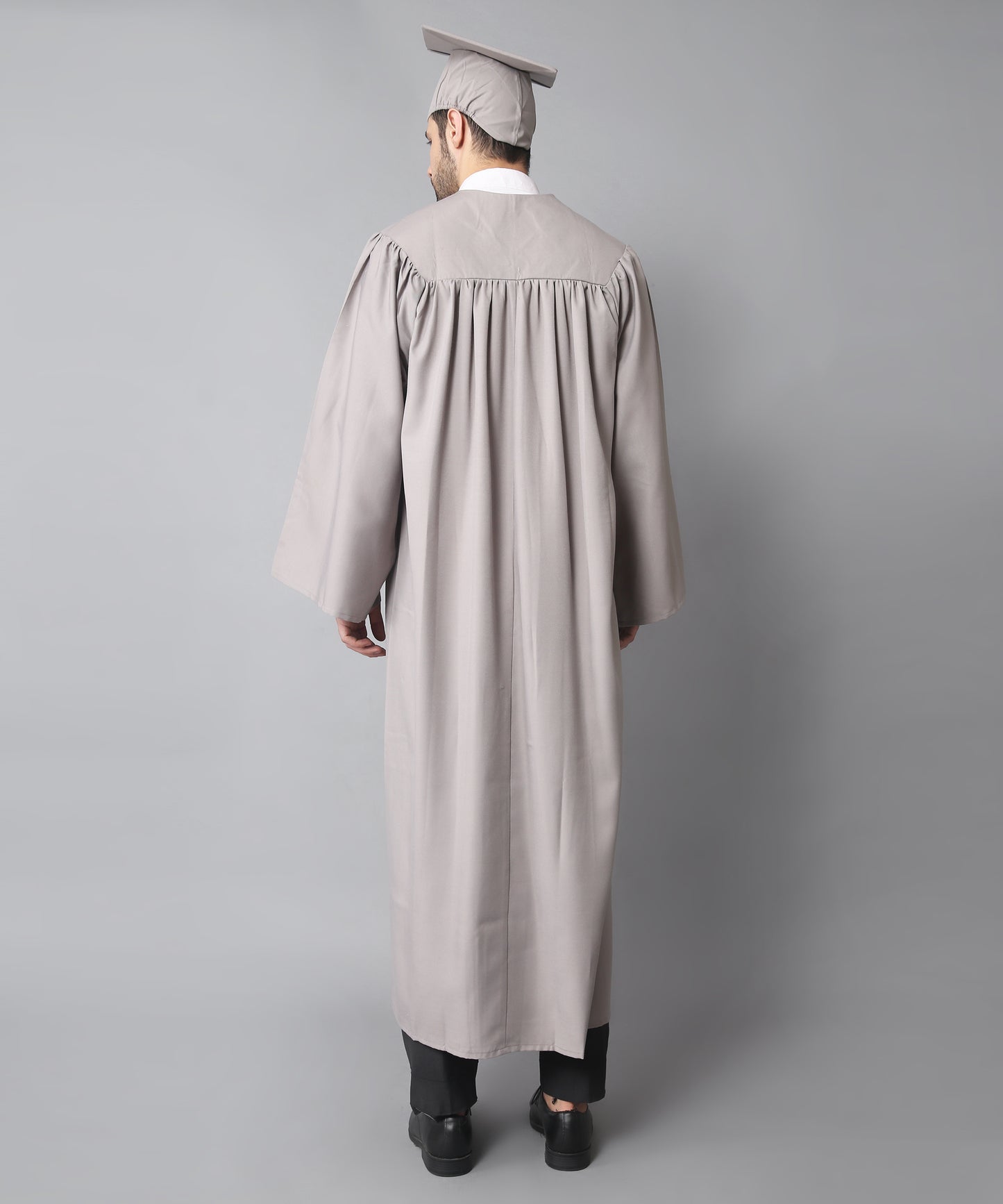 Grey High School Graduation Gown & Cap Tassel