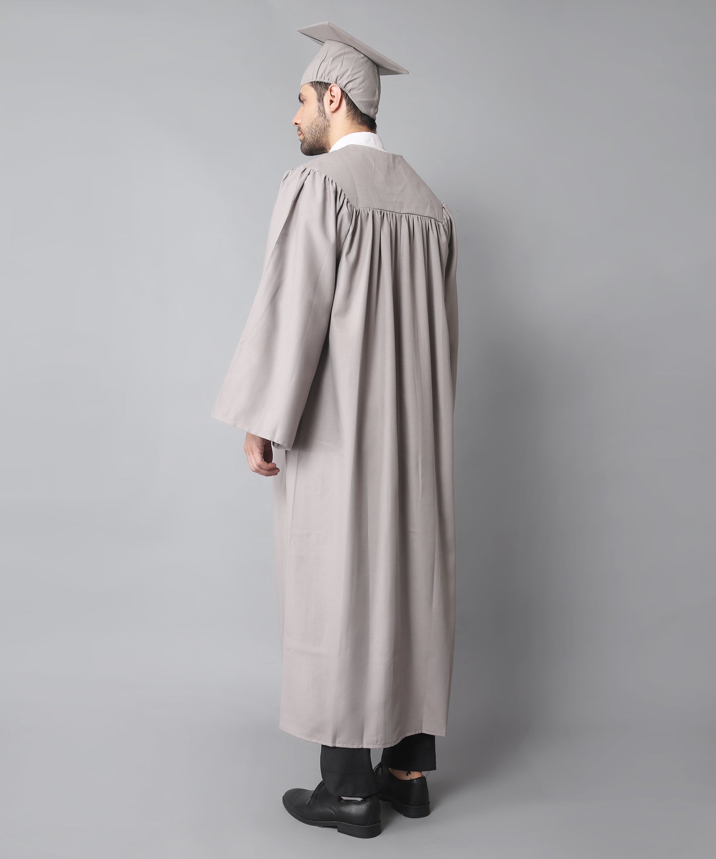 Grey High School Graduation Gown & Cap Tassel