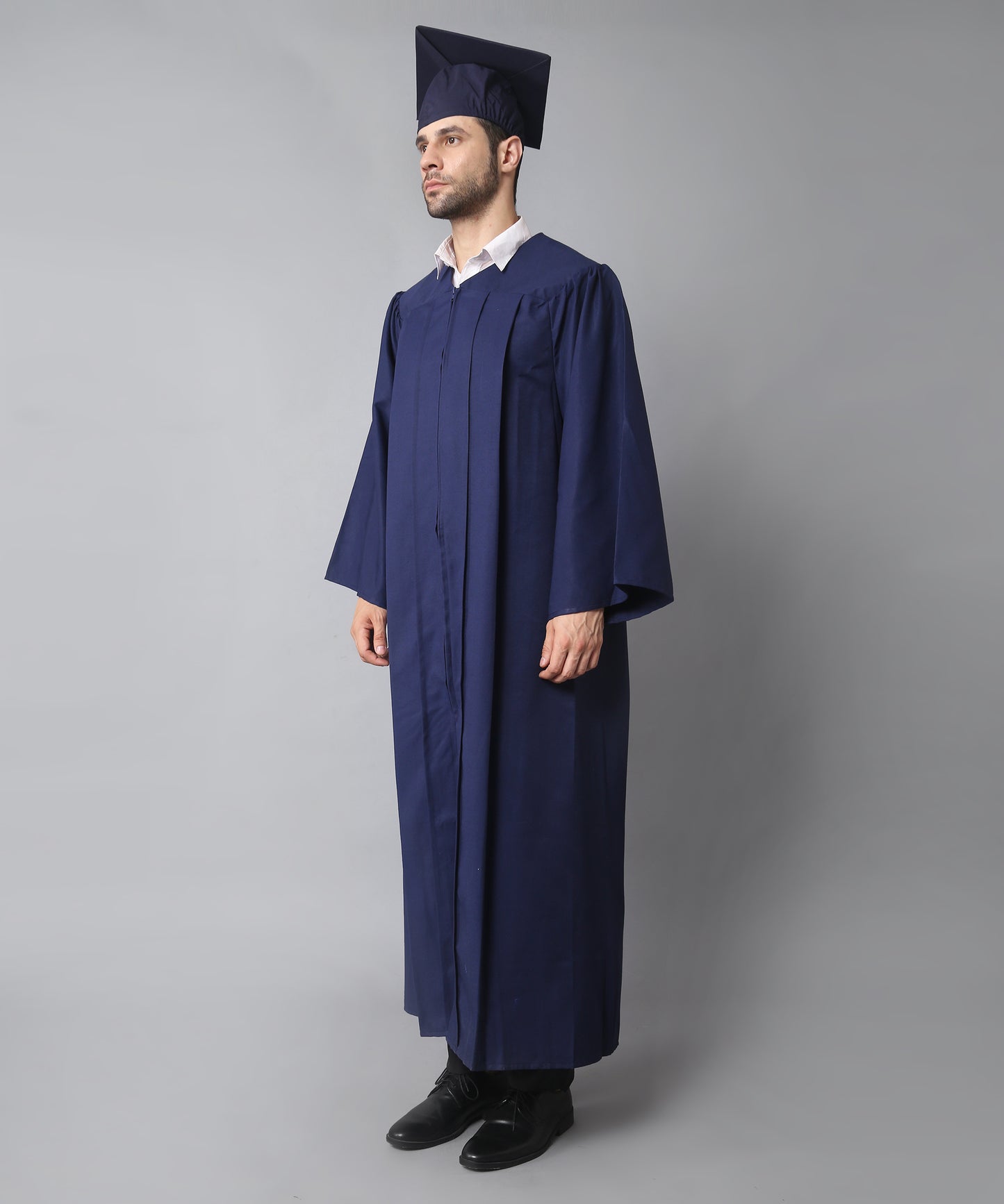 Navy Blue High School Graduation Gown & Cap Tassel