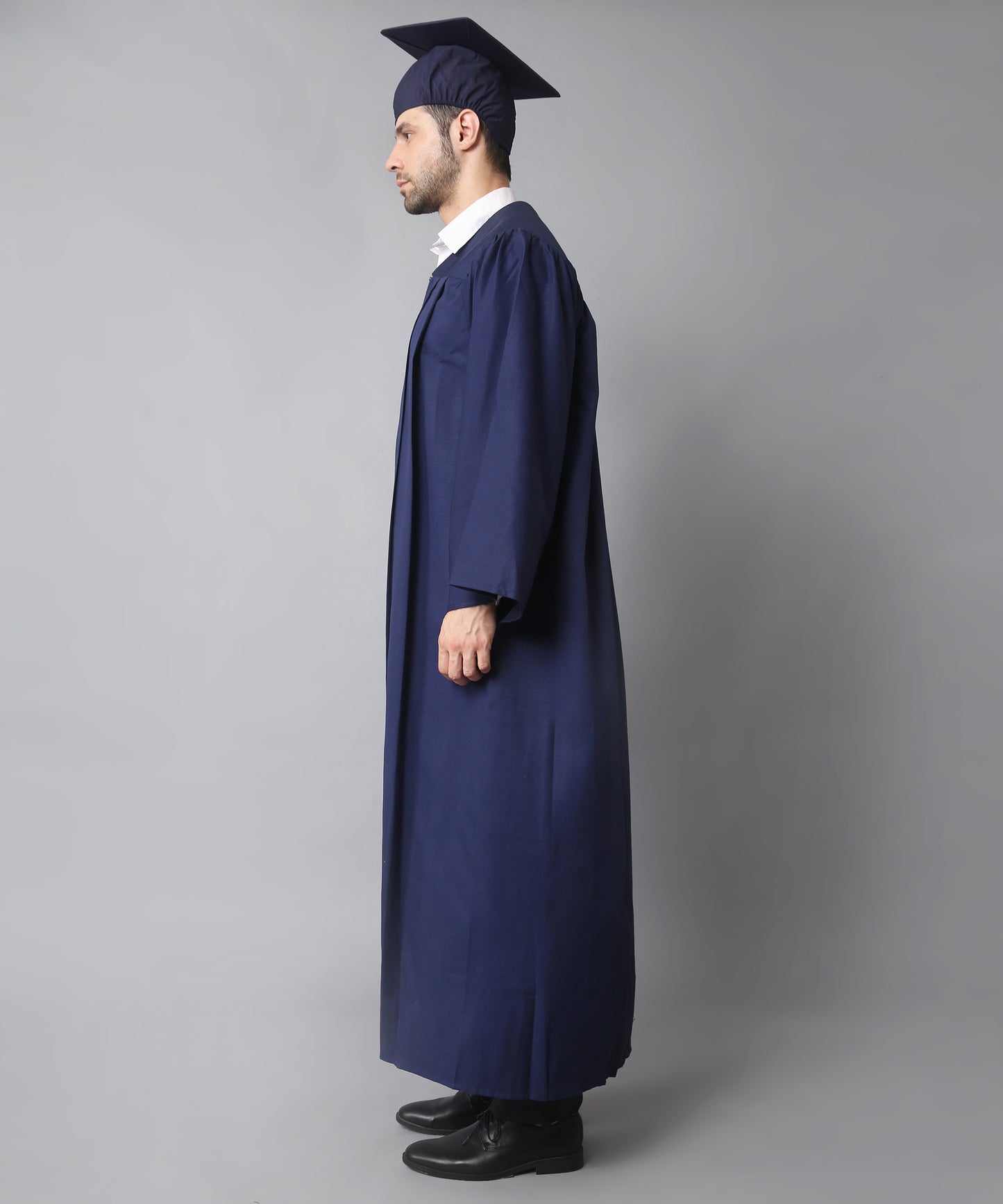 Navy Blue High School Graduation Gown & Cap Tassel