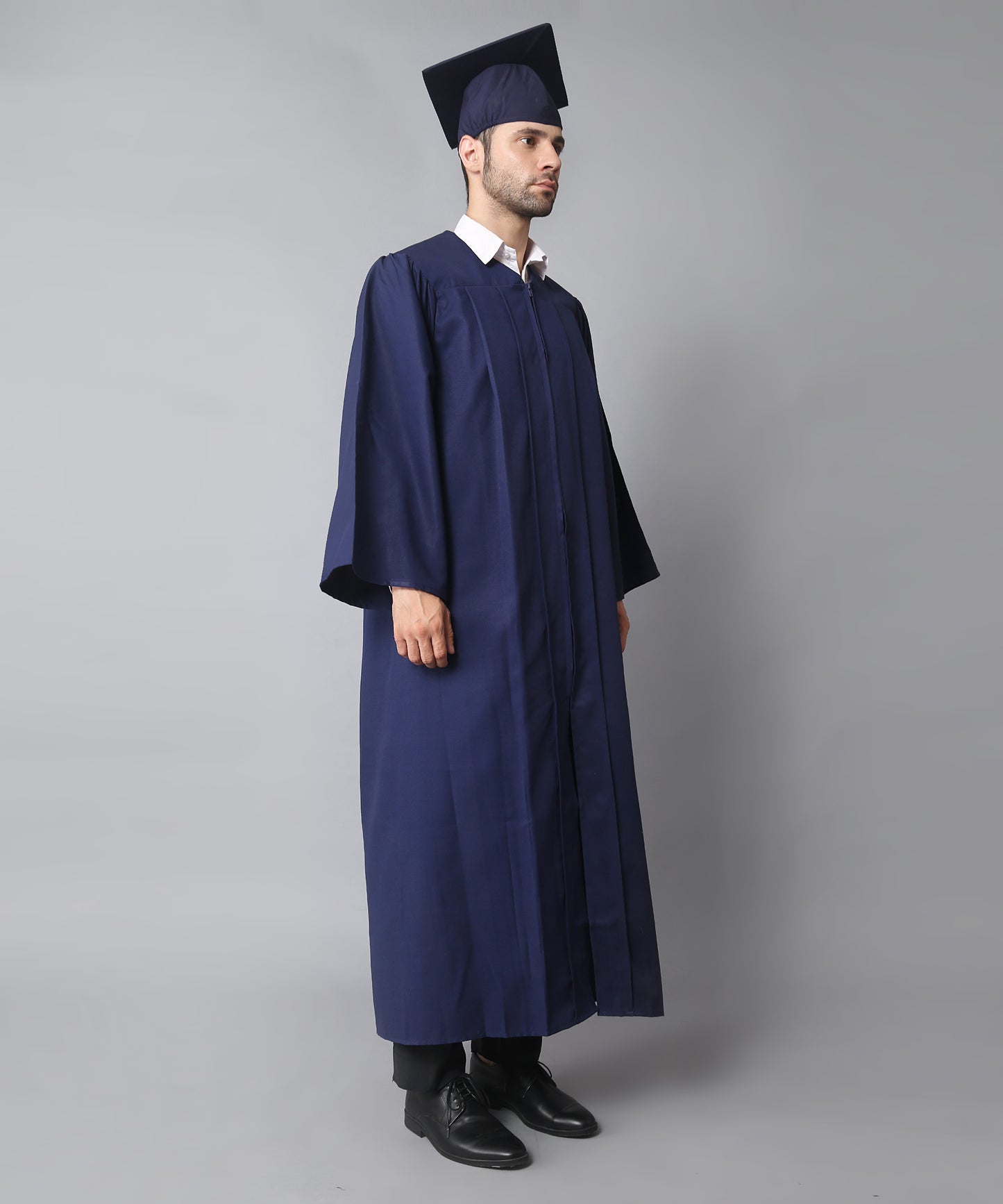 Navy Blue High School Graduation Gown & Cap Tassel