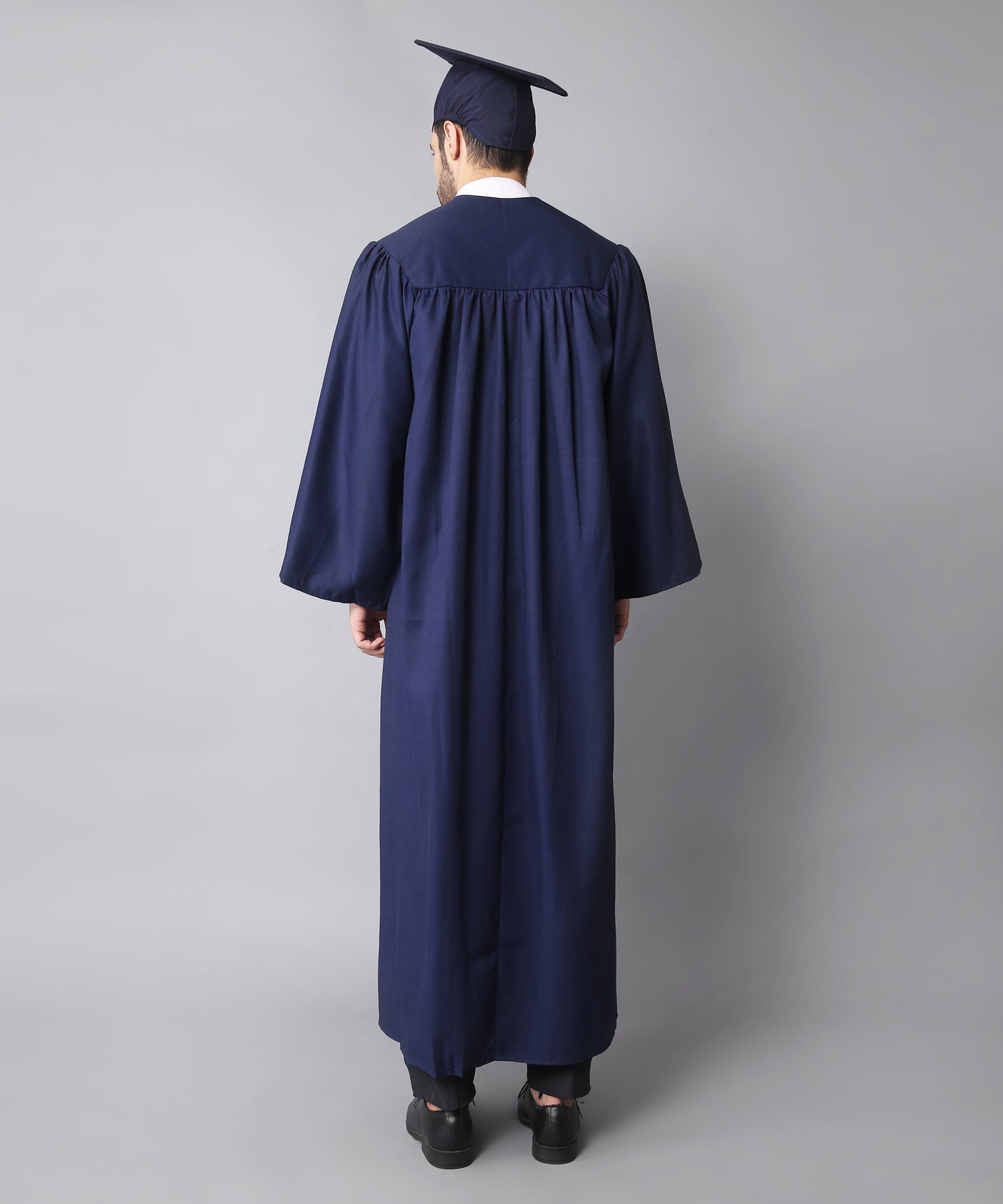 Navy Blue High School Graduation Gown & Cap Tassel