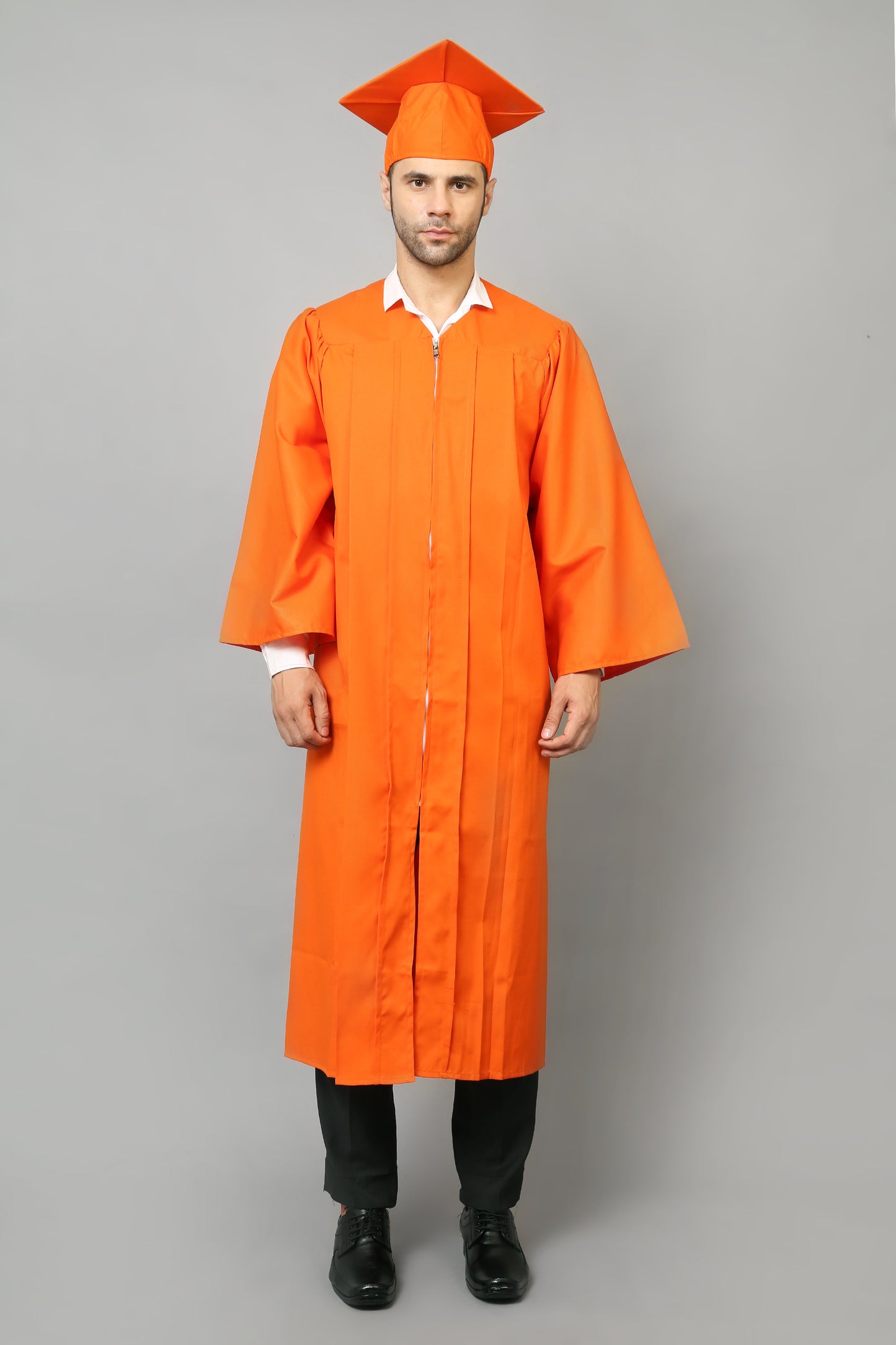 Orange High School Graduation Gown & Cap Tassel