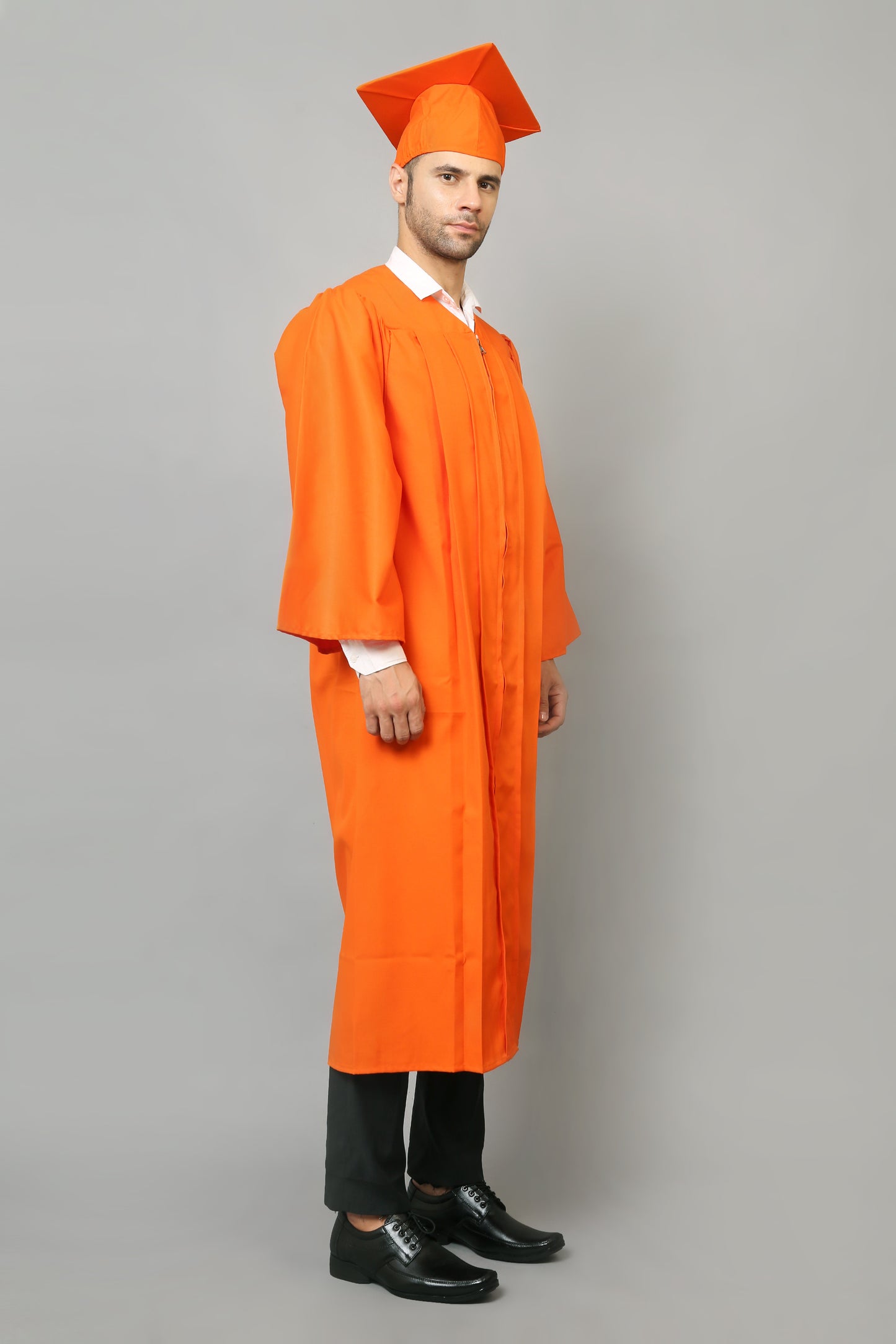 Orange High School Graduation Gown & Cap Tassel