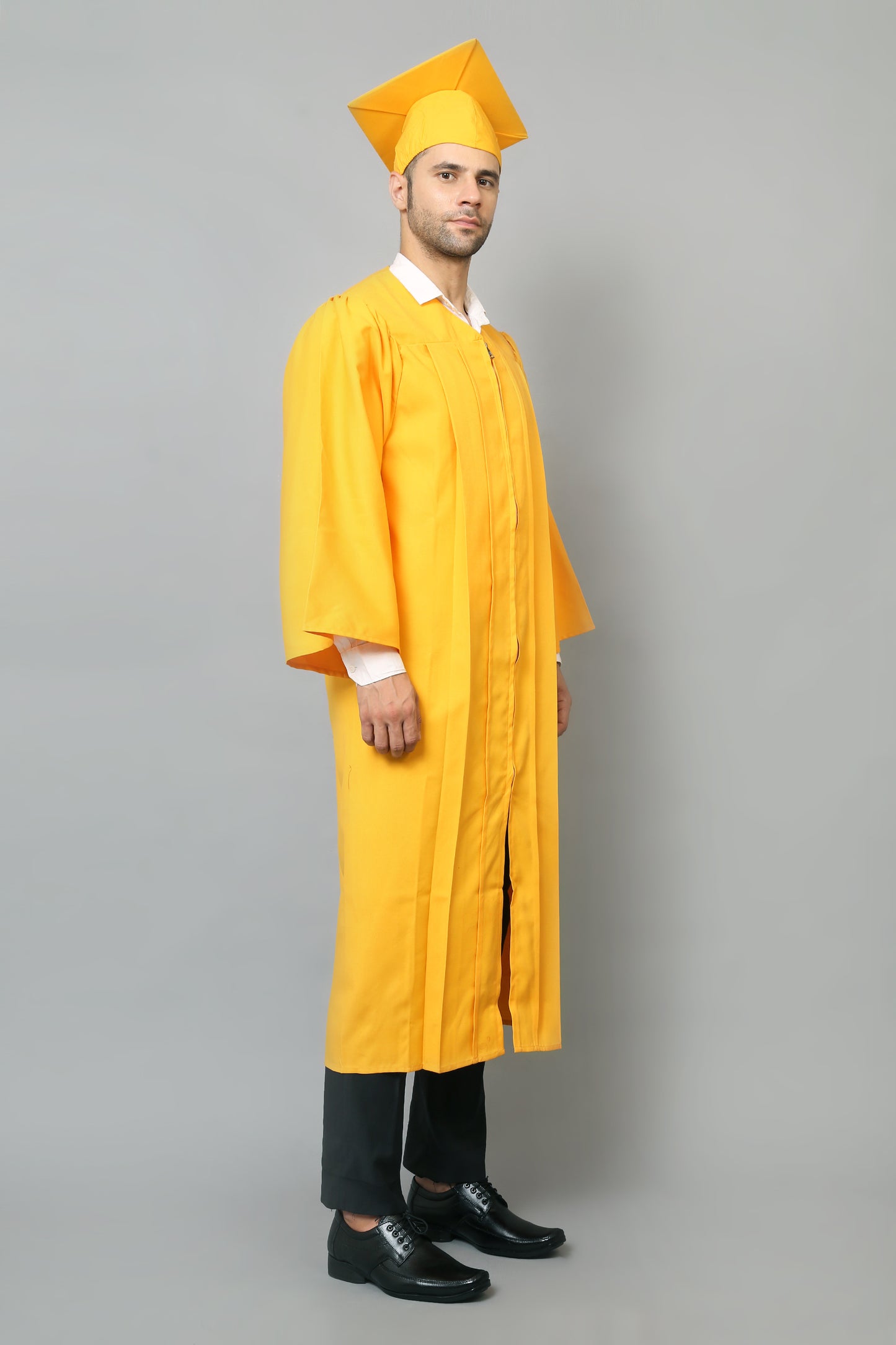 Yellow High School Graduation Gown & Cap Tassel