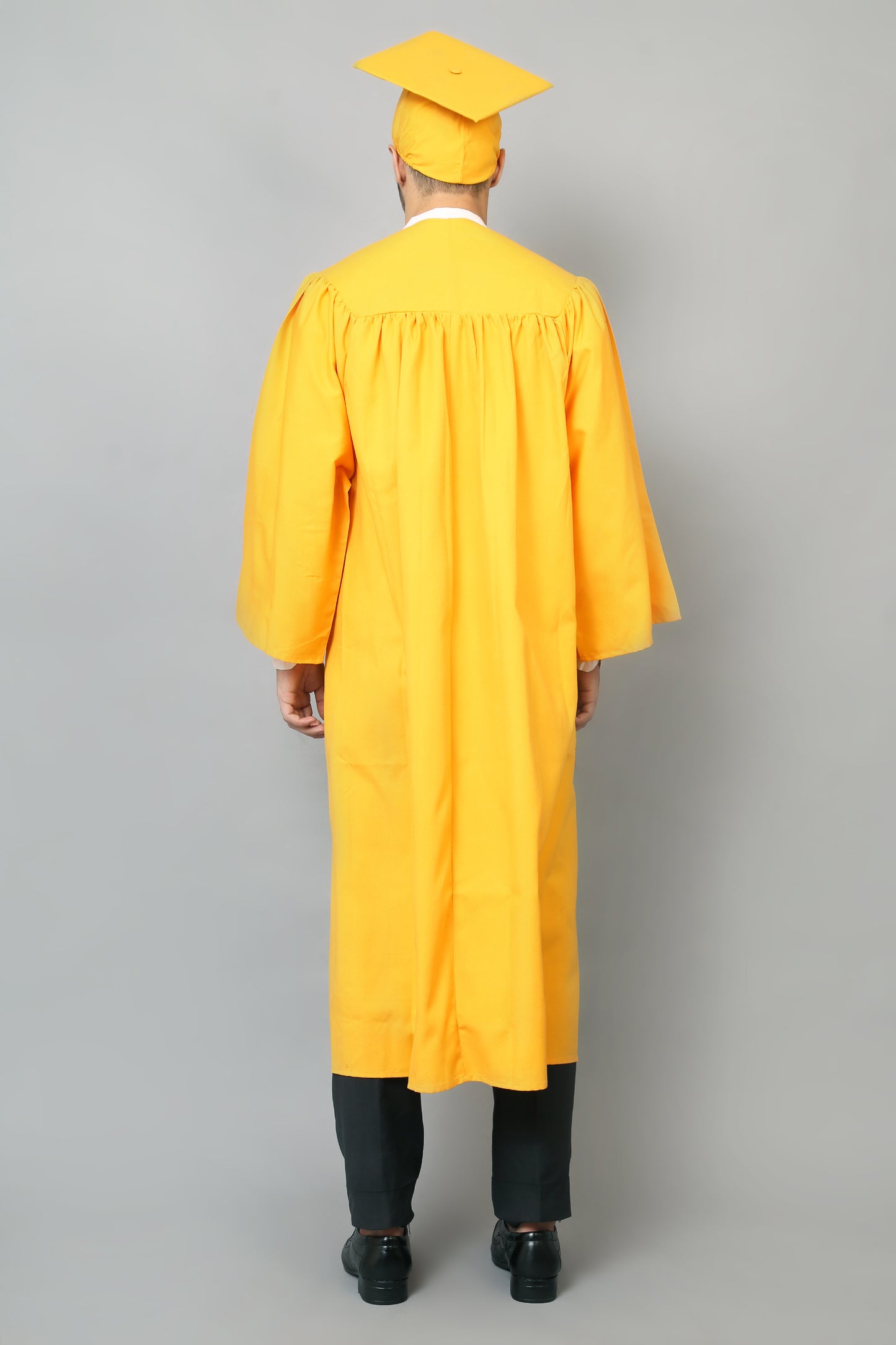 Yellow High School Graduation Gown & Cap Tassel