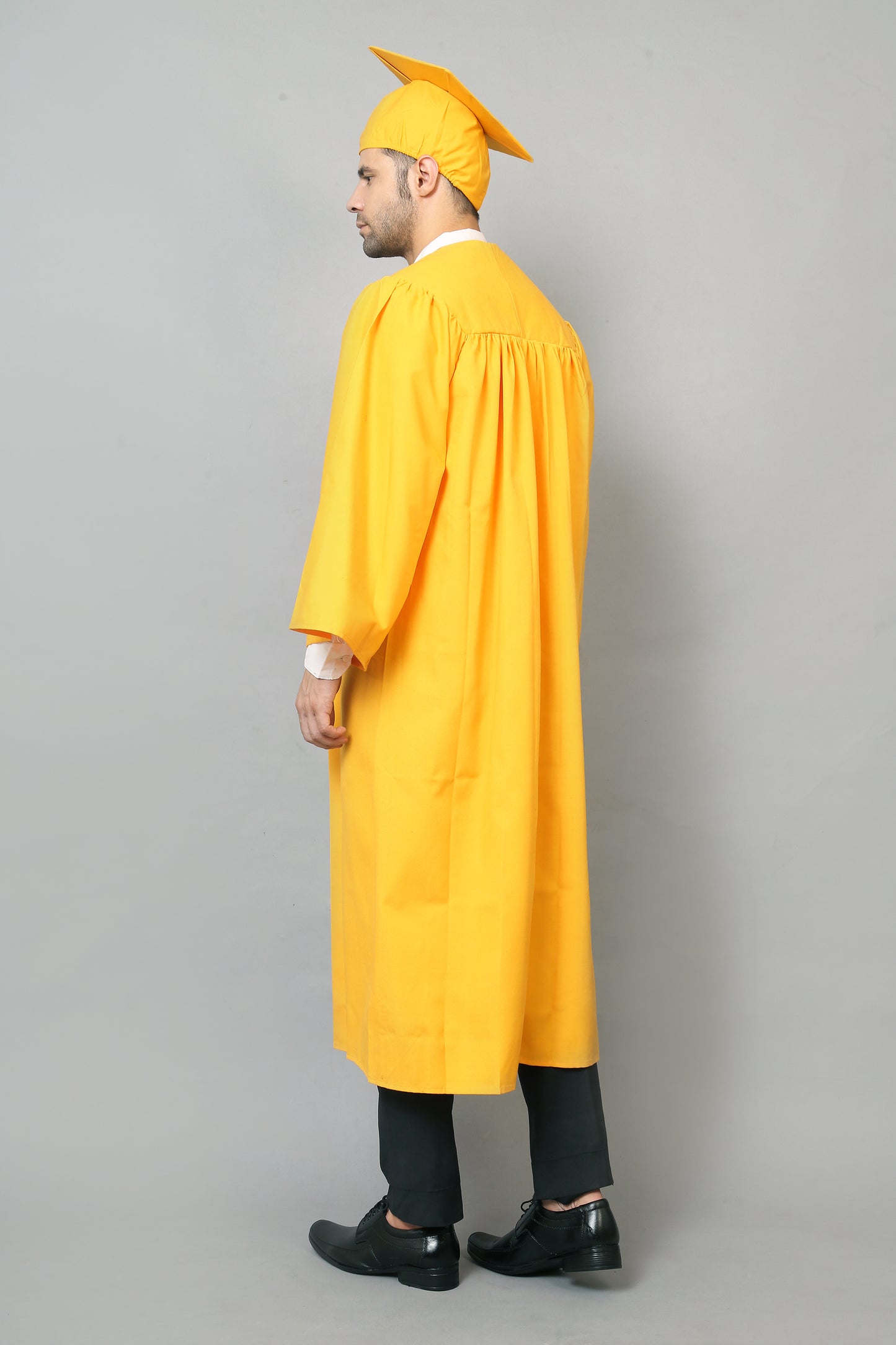 Yellow High School Graduation Gown & Cap Tassel