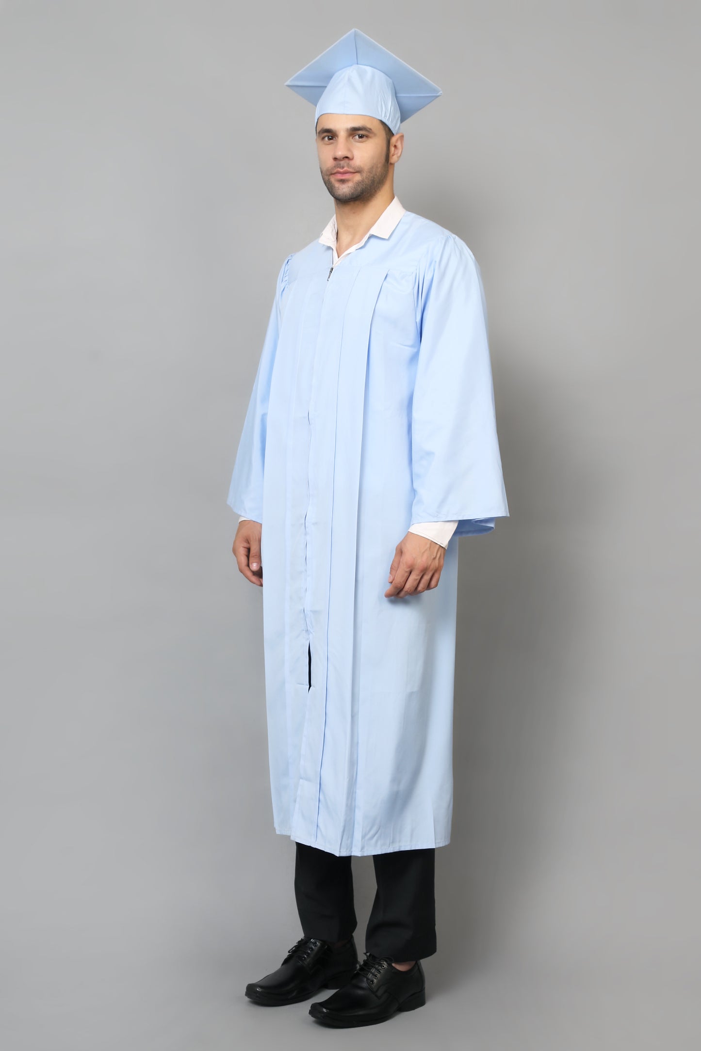 Sky Blue High School Graduation Gown & Cap Tassel