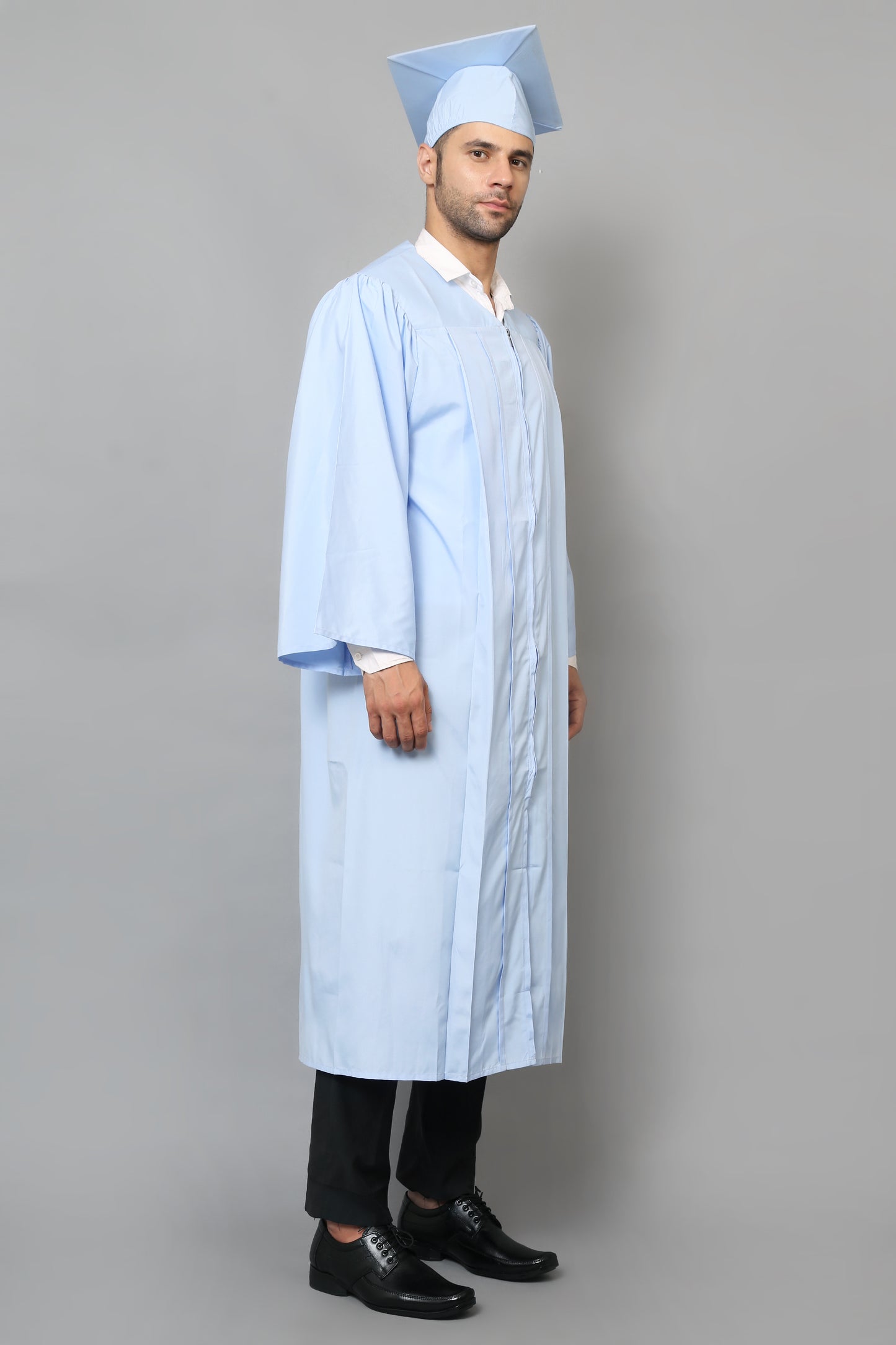 Sky Blue High School Graduation Gown & Cap Tassel