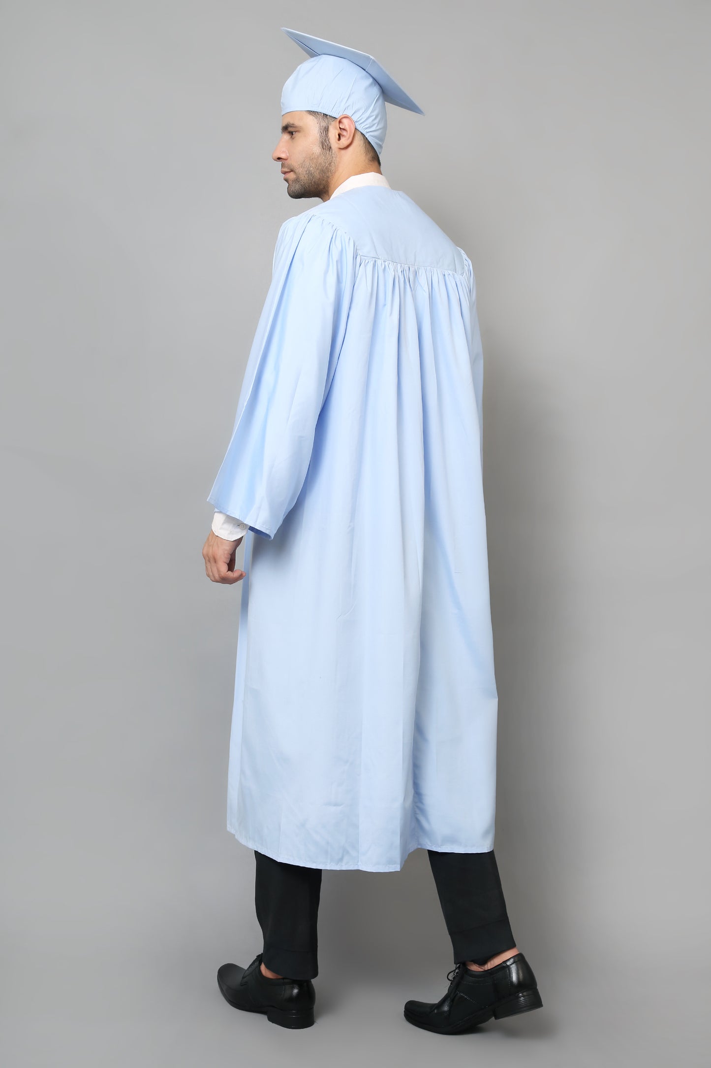 Sky Blue High School Graduation Gown & Cap Tassel