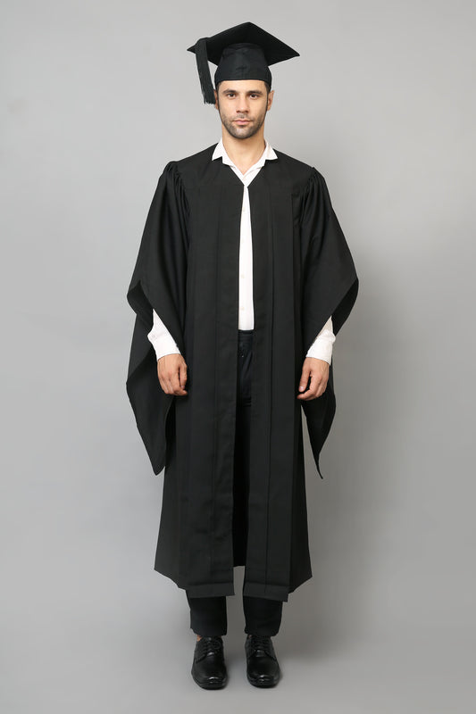 UK ECONOMY BA Cap Gown & Tassel   | Gathered Back And Shoulder