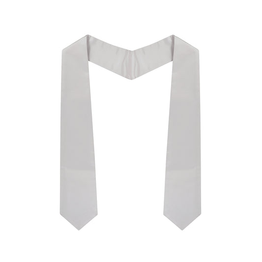 Silver Graduation stoles -  Silver college & High School Stoles